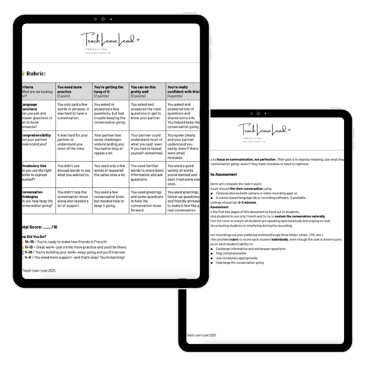 Host Sibling - Interpersonal Speaking Performance Assessment (Spanish, NH)