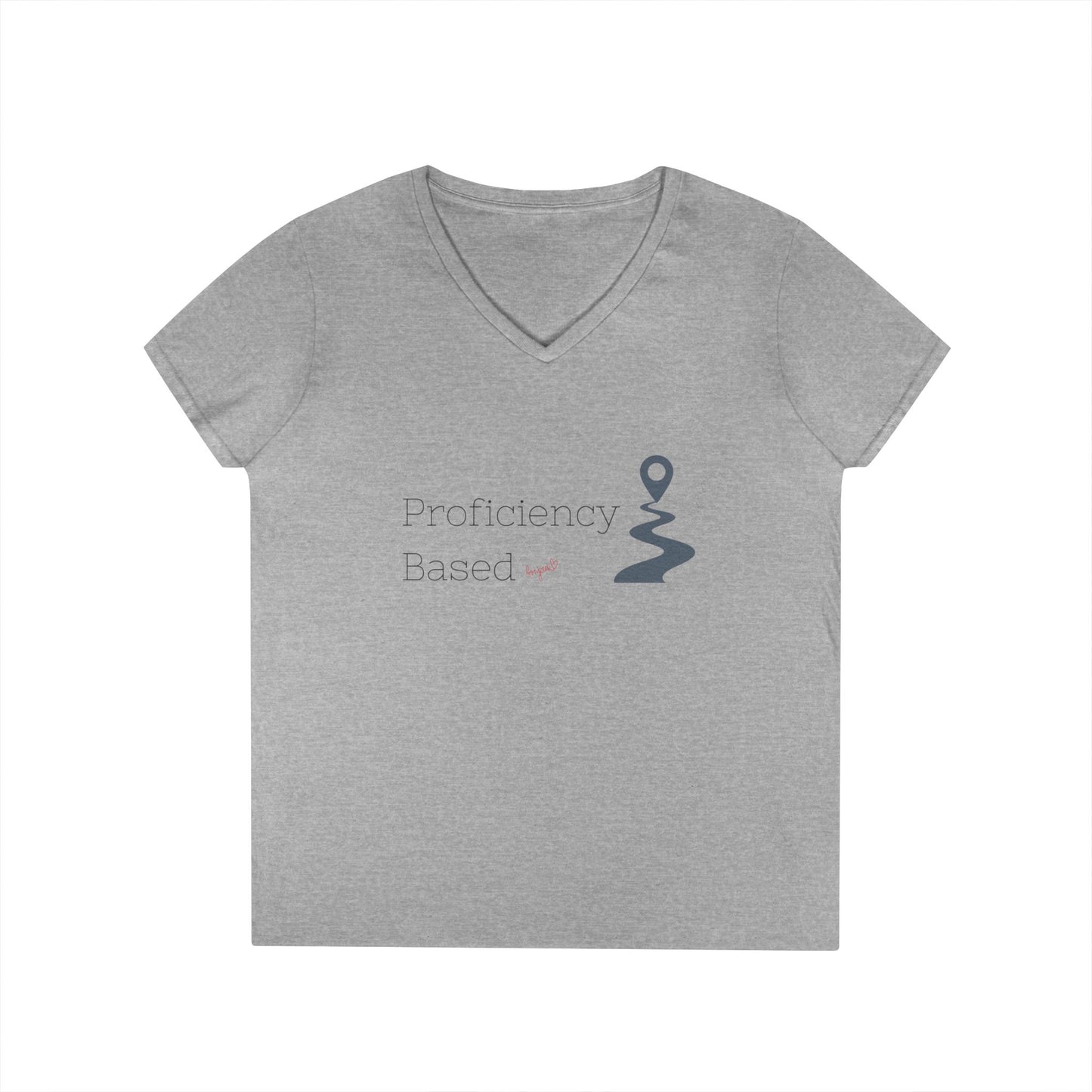 Proficiency Based V-Neck T-Shirt for French Educators