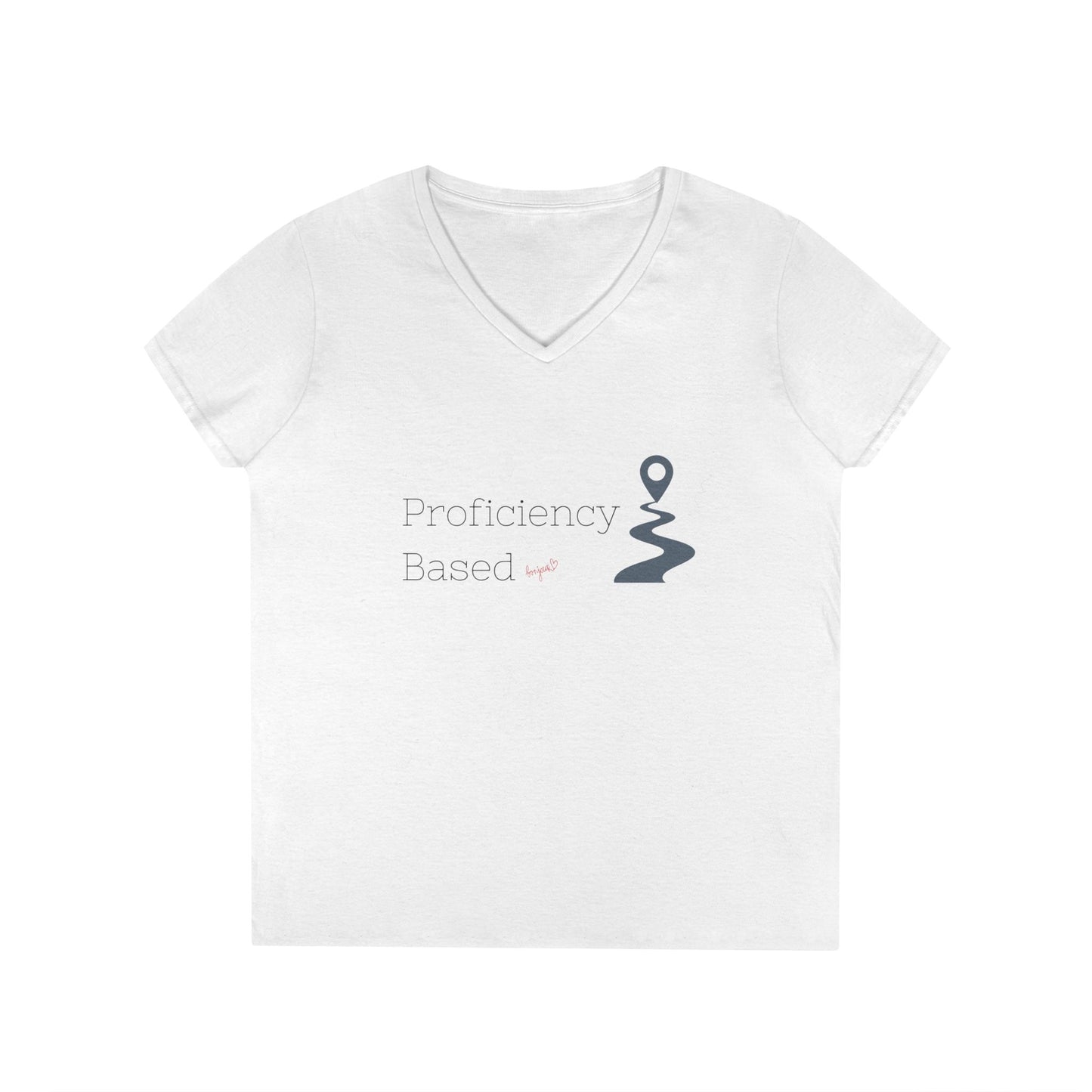 Proficiency Based V-Neck T-Shirt for French Educators