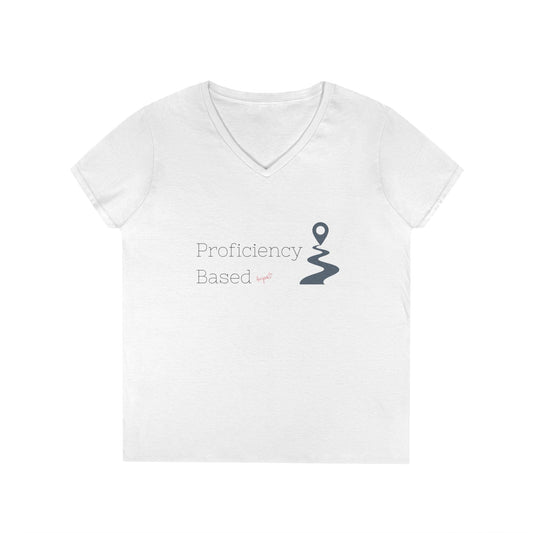 Proficiency Based V-Neck T-Shirt for French Educators