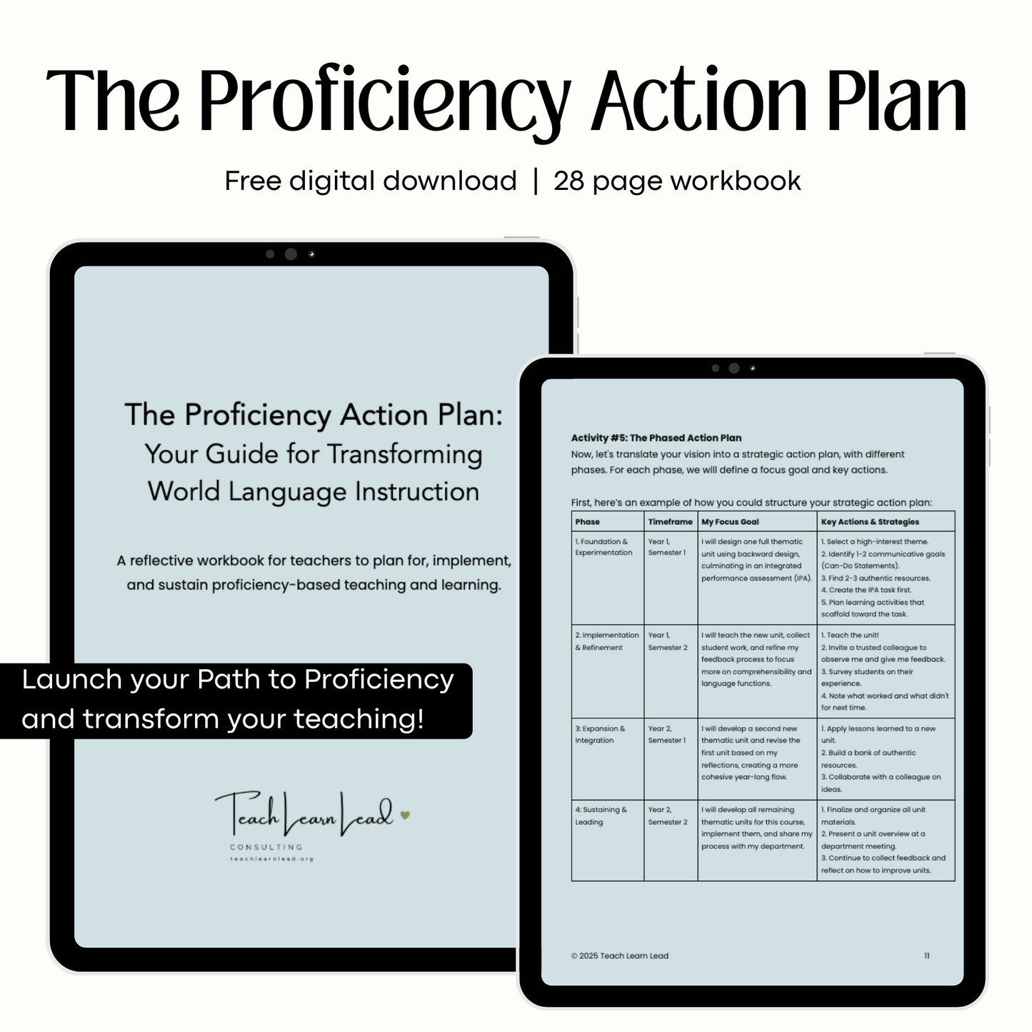 The Proficiency Action Plan (Free Digital Workbook)