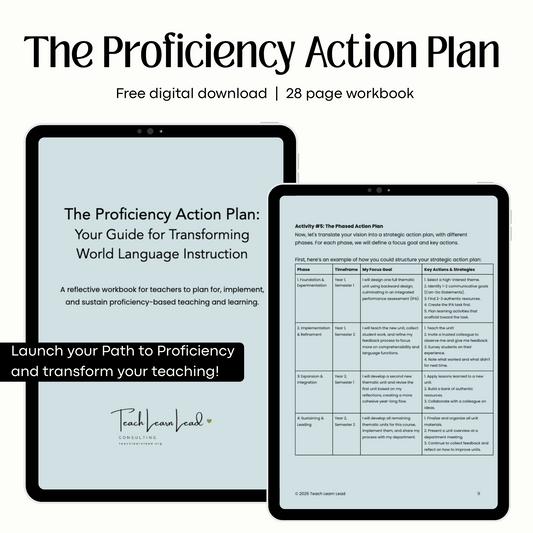 The Proficiency Action Plan (Free Digital Workbook)
