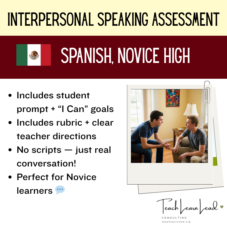 Host Sibling - Interpersonal Speaking Performance Assessment (Spanish ...