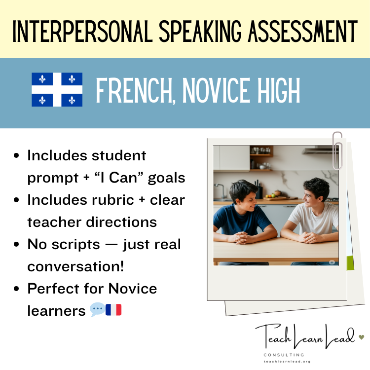 Host Sibling - Interpersonal Speaking Performance Assessment (French, NH)
