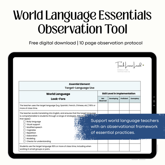 World Language Essentials Observation Tool (Free Download)