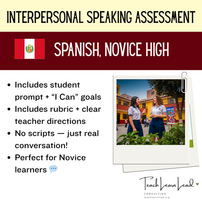 Summer Friend - Interpersonal Speaking Performance Assessment (Spanish, NH)